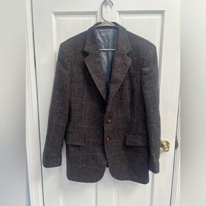BOSTON TRADERS Poland Sport Suit Coat Size XL Mens 100% Wool MultiColor PreLoved